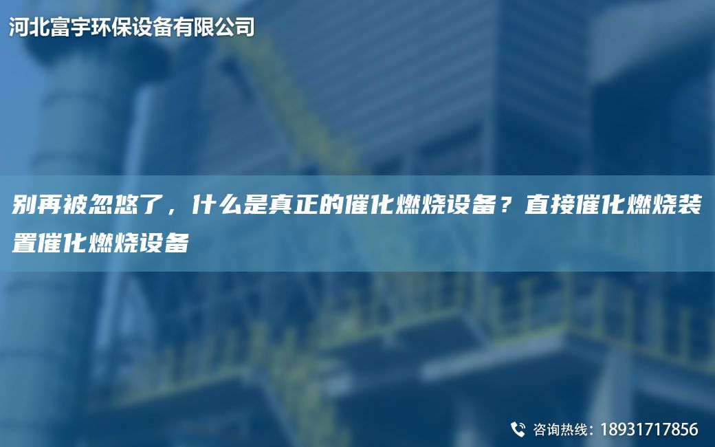 別再被忽悠了，什么是真正的催化燃燒設(shè)備？直接催化燃燒裝置催化燃燒設(shè)備