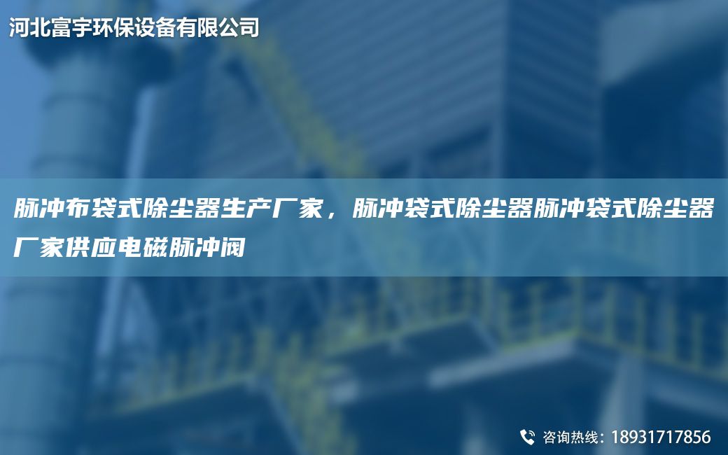 脈沖布袋式除塵器生產(chǎn)廠(chǎng)家，脈沖袋式除塵器脈沖袋式除塵器廠(chǎng)家供應電磁脈沖閥