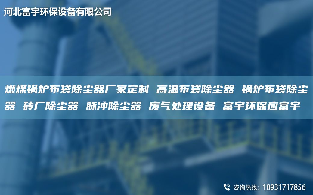 燃煤鍋爐布袋除塵器廠家定制 高溫布袋除塵器 鍋爐布袋除塵器 磚廠除塵器 脈沖除塵器 廢氣處理設備 富宇環(huán)保應富宇