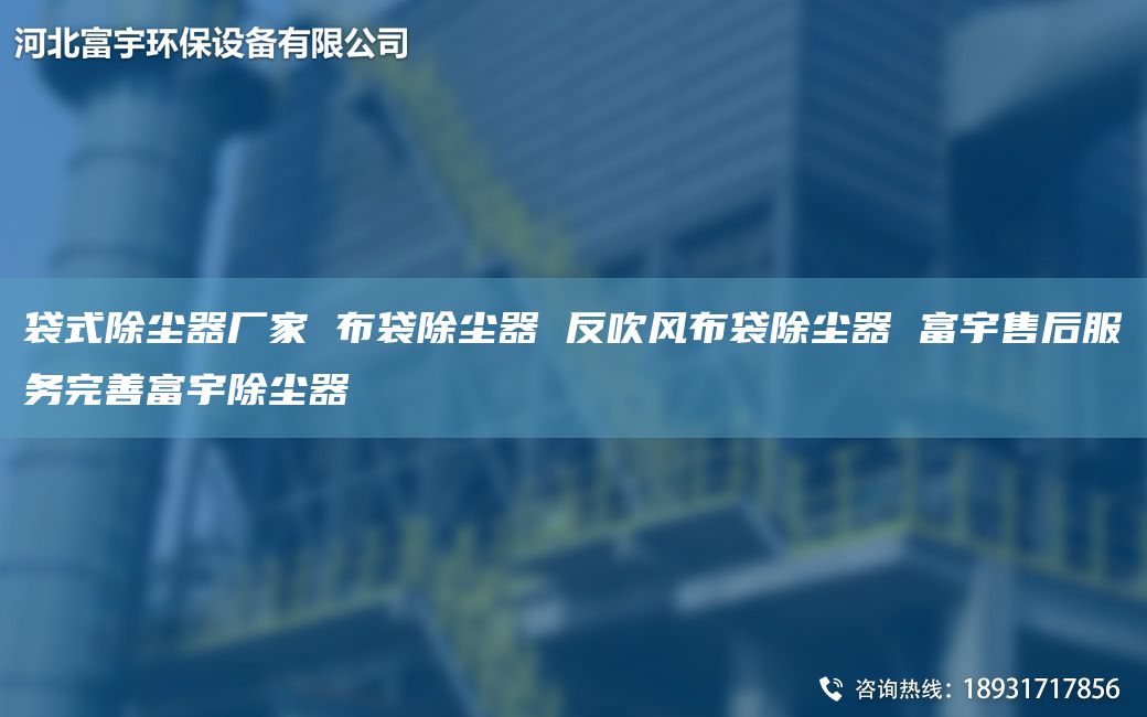 袋式除塵器廠家 布袋除塵器 反吹風(fēng)布袋除塵器 富宇售后服務(wù)完善富宇除塵器