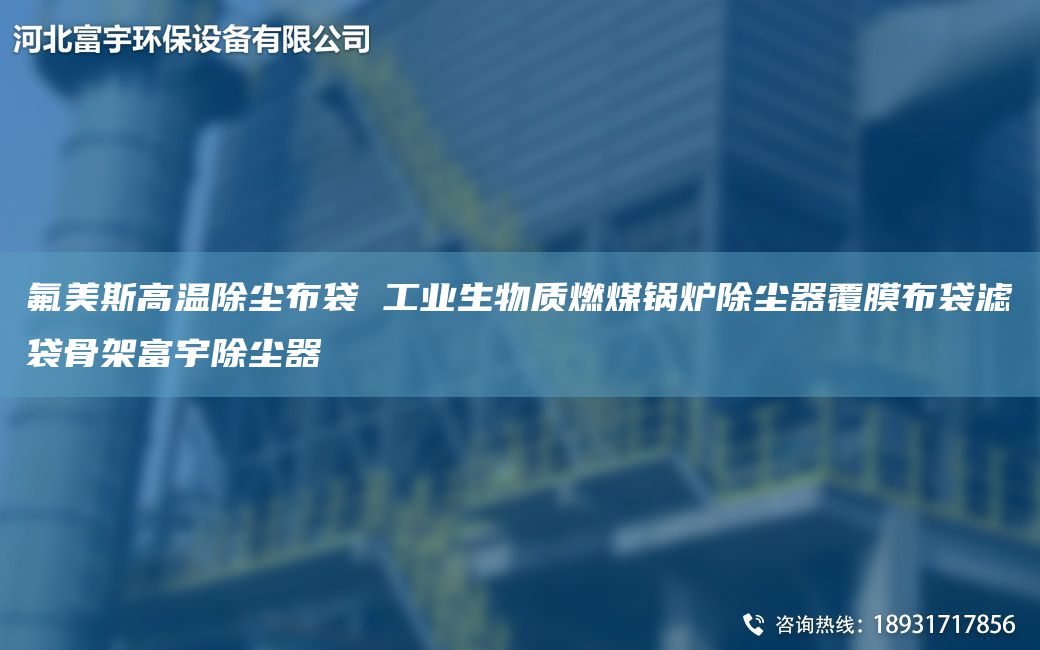 氟美斯高溫除塵布袋 工業(yè)生物質(zhì)燃煤鍋爐除塵器覆膜布袋濾袋骨架富宇除塵器