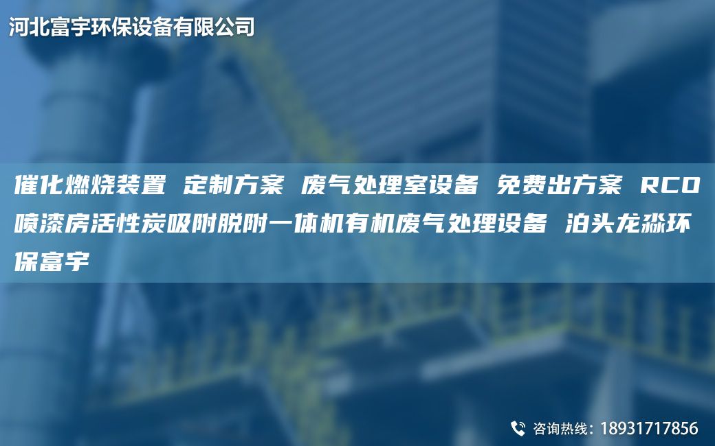 催化燃燒裝置 定制方案 廢氣處理室設備 免費出方案 RCO噴漆房活性炭吸附脫附一體機有機廢氣處理設備 泊頭龍淼環(huán)保富宇