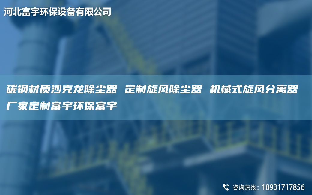碳鋼材質(zhì)沙克龍除塵器 定制旋風(fēng)除塵器 機(jī)械式旋風(fēng)分離器 廠家定制富宇環(huán)保富宇