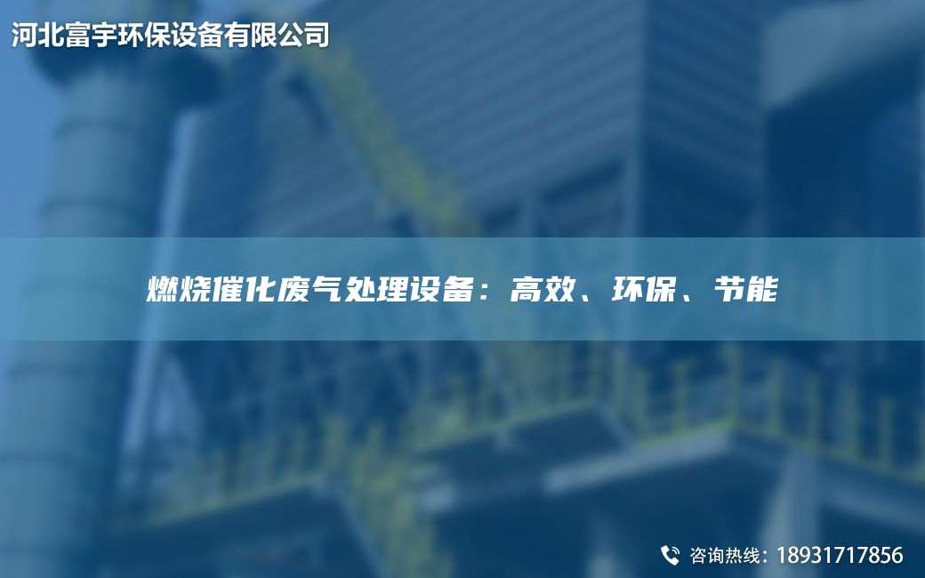 燃燒催化廢氣處理設備：高效、環(huán)保、節能