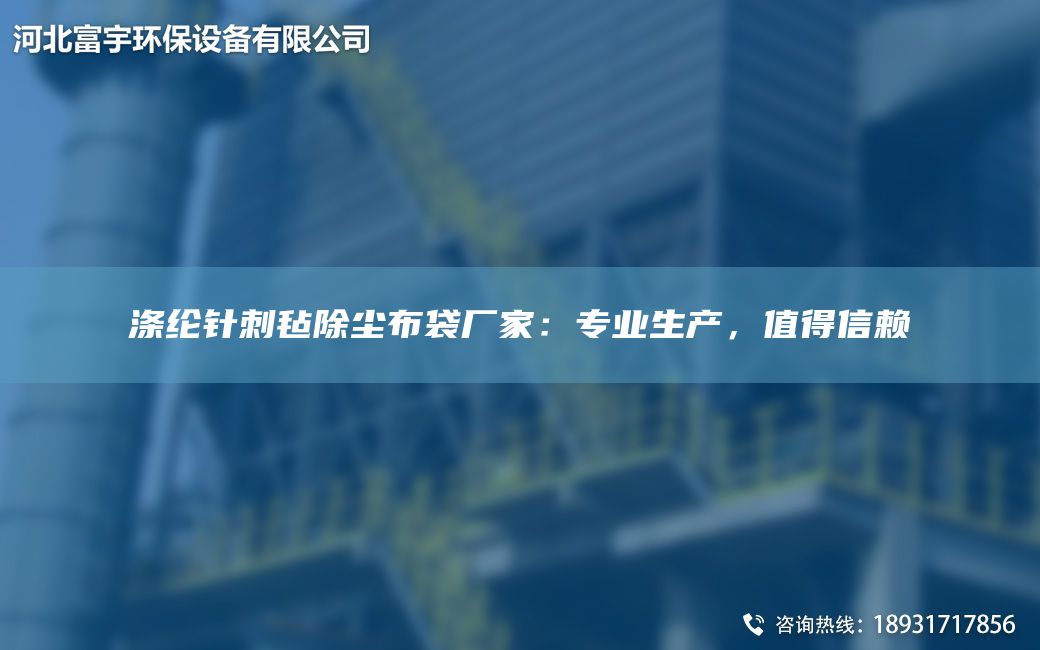 滌綸針刺氈除塵布袋廠(chǎng)家：專(zhuān)業(yè)生產(chǎn)，值得信賴(lài)